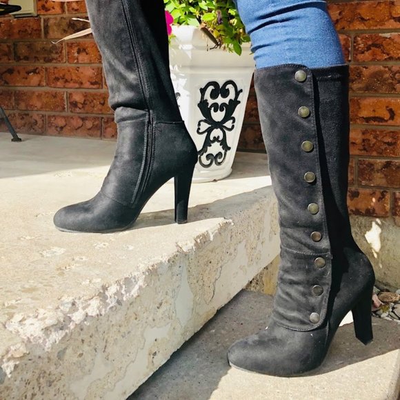 Military Style Vintage Ladies Knee-high Boots - Picture 9 of 9